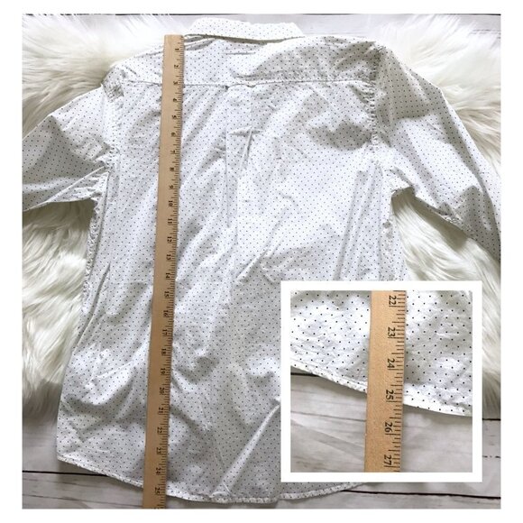 Uniqlo cotton button down shirt with small dot print, Size XL - Picture 7 of 8